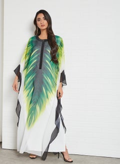 Beads Embellished Kaftan Multicolour