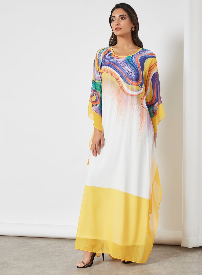 Bousni - Beads Embellished Kaftan Multicolour - Image 1