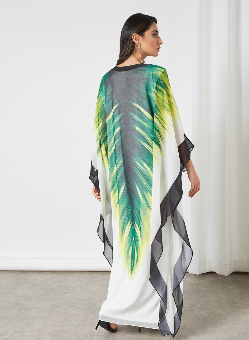 Bousni - Beads Embellished Kaftan Multicolour - Image 1