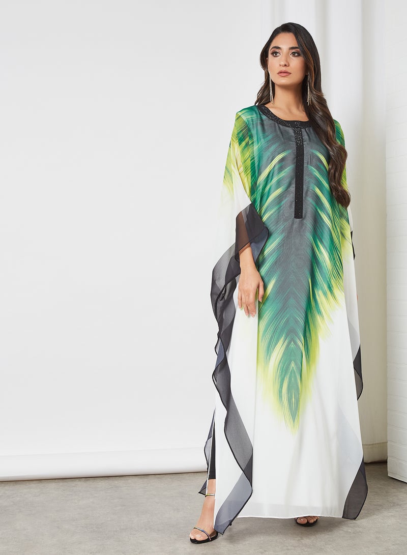 Bousni - Beads Embellished Kaftan Multicolour - Image 1