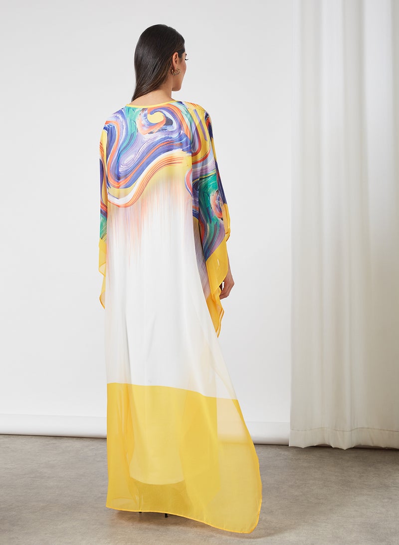 Bousni - Beads Embellished Kaftan Multicolour - Image 1