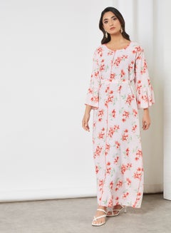 Floral Printed Jalabiya Multicolour
