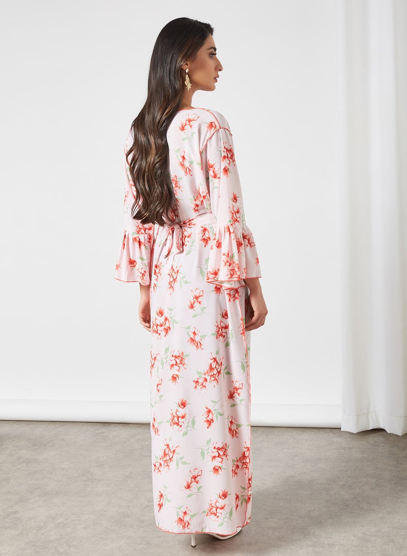 Bousni - Floral Printed Jalabiya Multicolour - Image 1