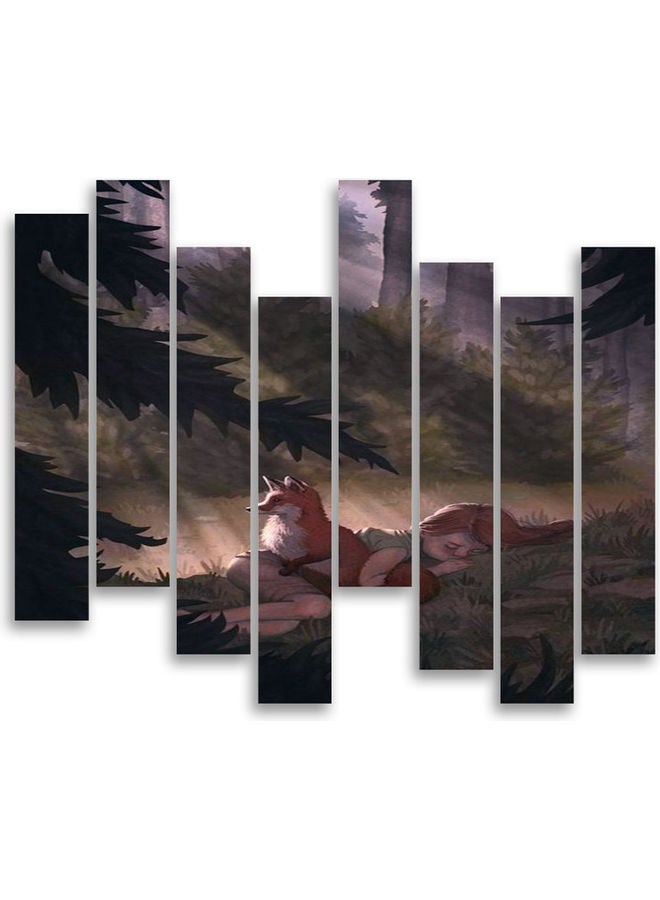 طقم لوحات فنية بتصميم رسوم متحركة مكون من 8 قطع متعدد الألوان 12.5x60سم - Image 1
