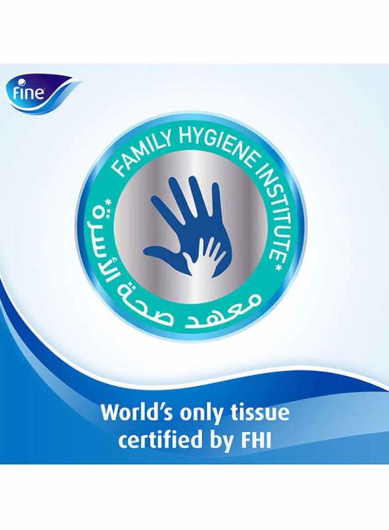فاين مجموعة علبة مناديل وجه معقمة مكونة من طبقتين من 100 منديل مكونة من 6 علب أبيض - Image 4