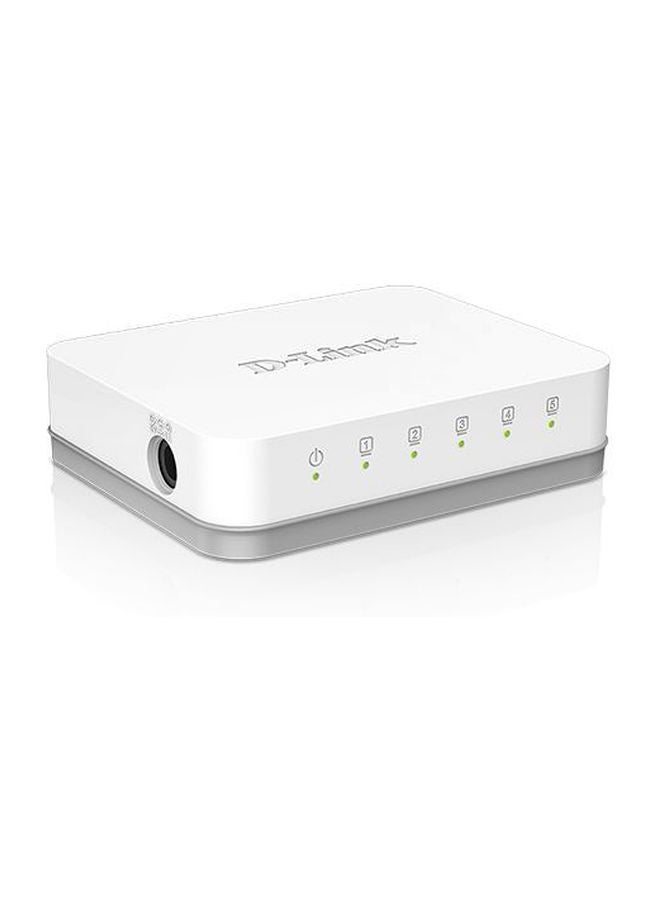 دي لينك محول مكتبي جيجابت بـ 5 منافذ - طراز DGS-1005A أبيض  - Image 3