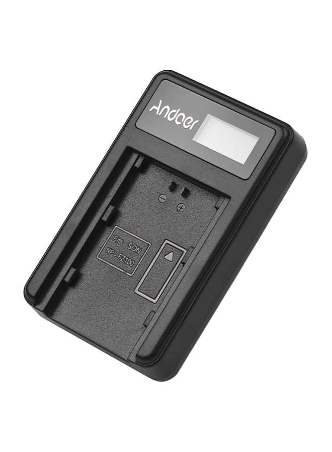 أندوير - شاحن بطارية كاميرا بمنفذ USB أسود - Image 1
