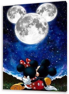 Mickey Mouse Themed Canvas Wall Art Multicolour L