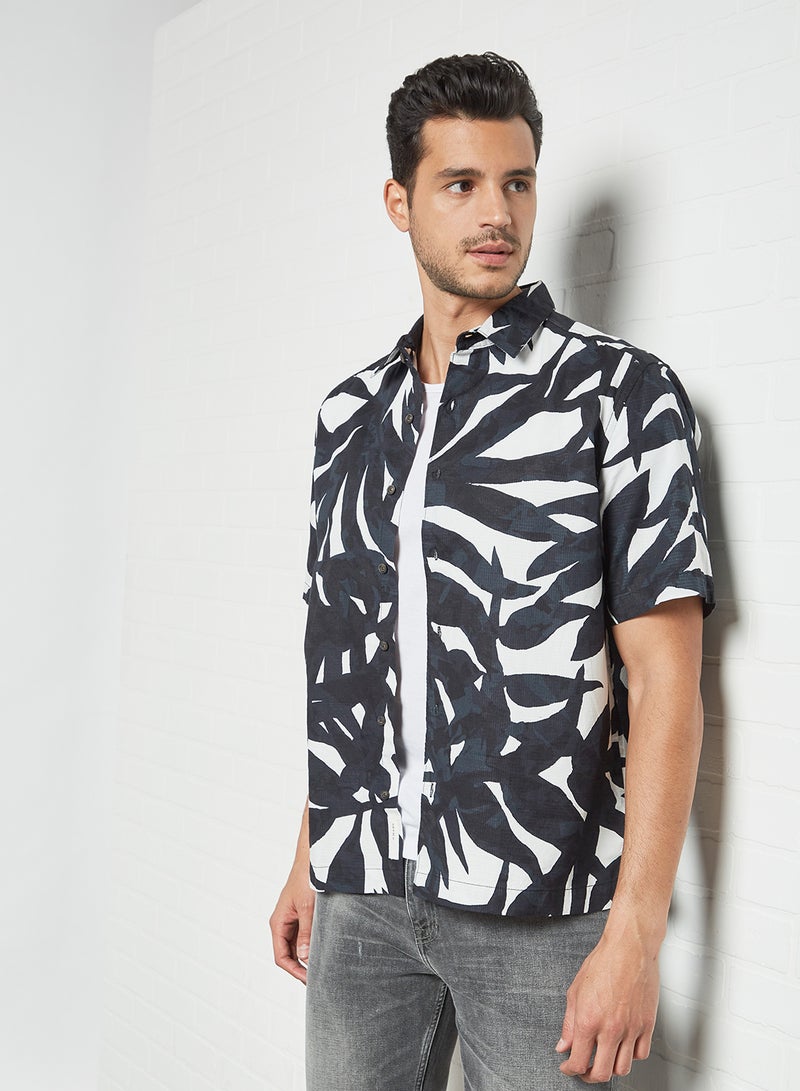Only & Sons All-Over Print Shirt White - Image 1