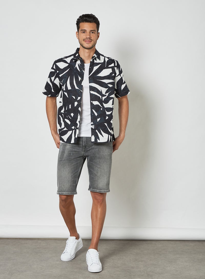 Only & Sons All-Over Print Shirt White - Image 2