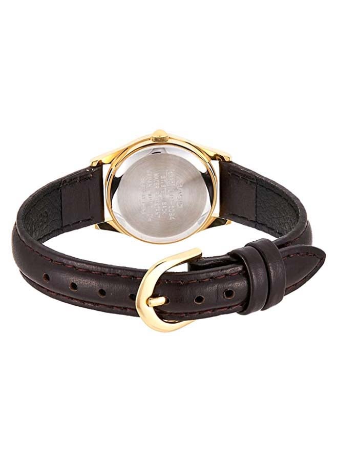 كاسيو ساعة يد كوارتز بعقارب وسوار من الجلد طراز LTP-1094Q-7B5RDF - مقاس 23 مم - لون بني للنساء - Image 3