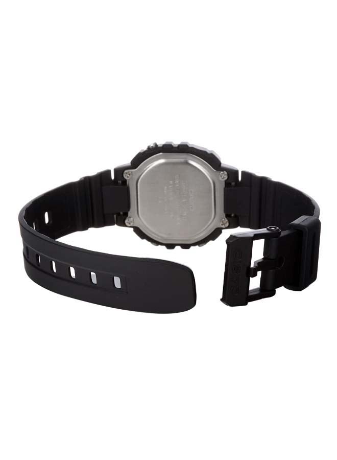 كاسيو ساعة يد رقمية بسوار من الراتينج طراز LA-20WH-1ADF( مقاس 31 مم - لون أسود للنساء - Image 3