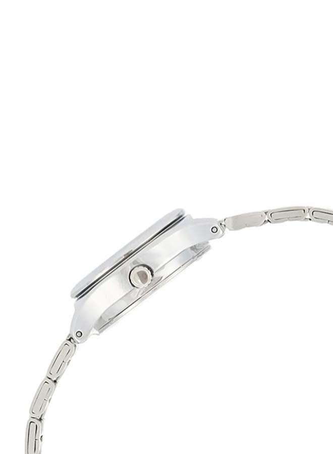 كاسيو ساعة يد بعقارب وسوار من الإستانلس ستيل طراز LTP-V006D-2BUDF - 25 مم - فضي للنساء - Image 4