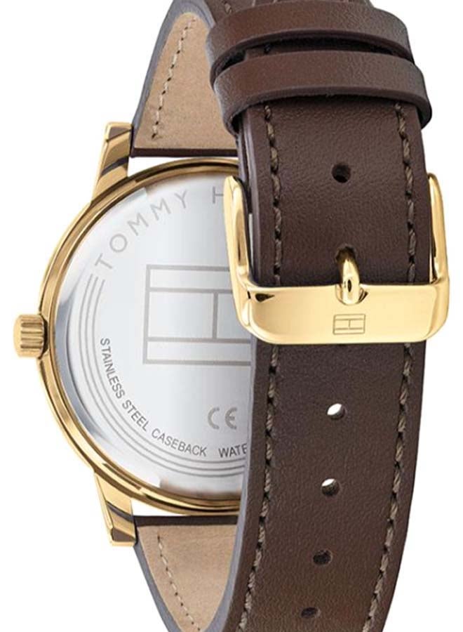 TOMMY HILFIGER - Men's Leather Quartz Analog Wrist Watch 1791751 - Image 1