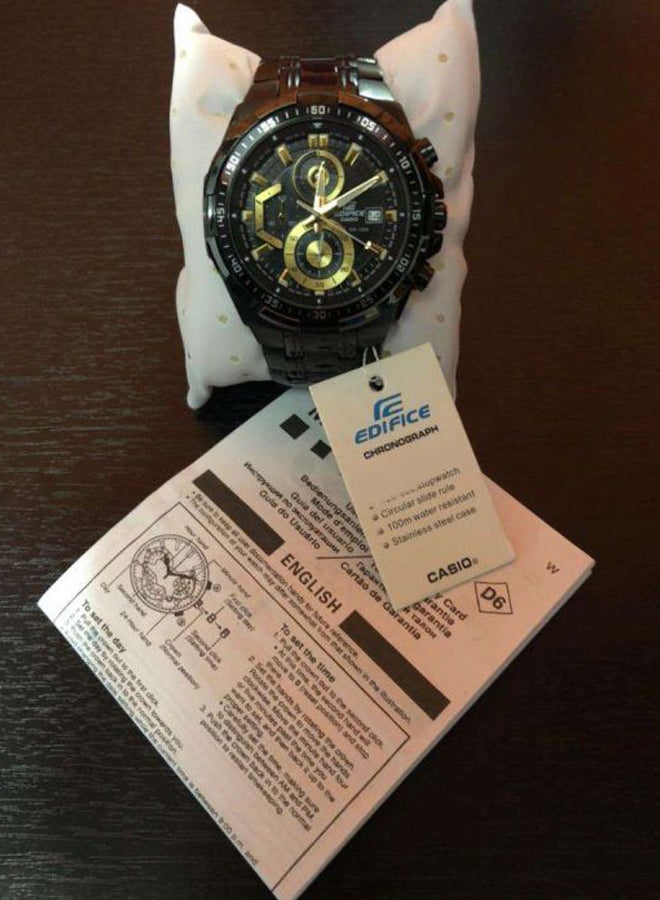 Men's Water Resistant Chronograph Watch EFR-539BK-1A