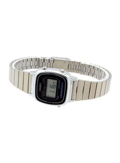 Women's Water Resistant Stainless Steel Digital Watch LA-670WA-1D - 25 mm - Silver - v1619084206/N12599082A_12