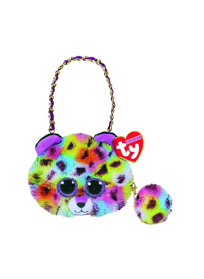 تي واي محفظة جيزيل صغيرة عصرية بتصميم جلد الفهد