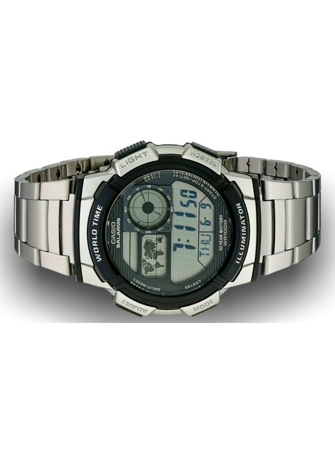 Boys' Classic Stainless Steel Digital Quartz Watch AE1000WD - 44 mm - Silver - v1619088738/N12184522A_5