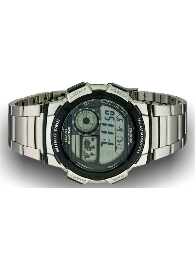 CASIO - Boys' Classic Stainless Steel Digital Quartz Watch AE1000WD - 44 mm - Silver - Image 1