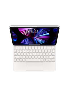 أبل لوحة مفاتيح Magic Keyboard لجهاز iPad Pro مقاس 11 بوصة (الجيل الرابع) وiPad Air (الجيل الخامس) - عربي - أبيض أبيض  - Image 1
