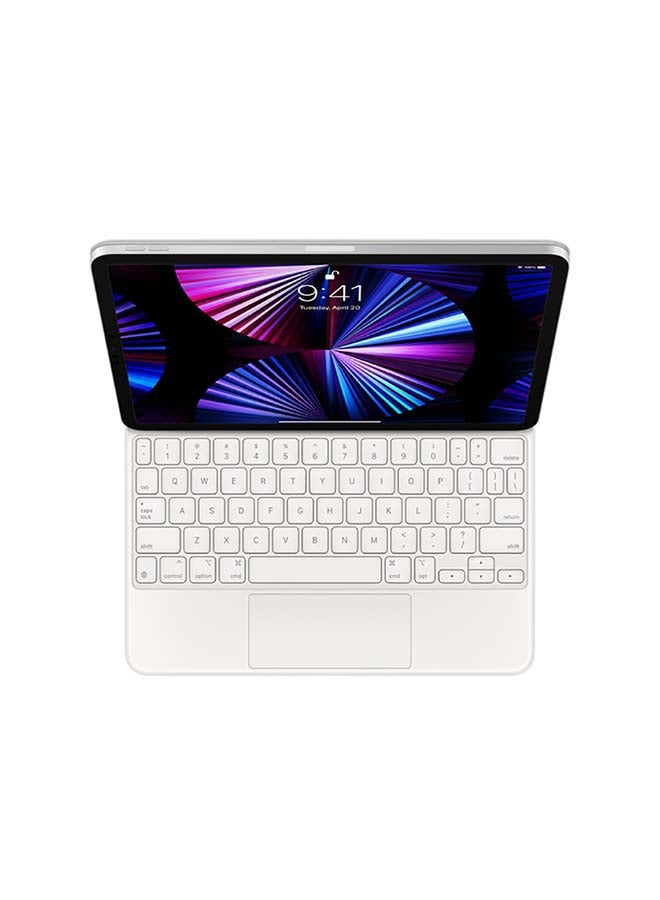 أبل لوحة مفاتيح Magic Keyboard لجهاز iPad Pro مقاس 11 بوصة (الجيل الرابع) وiPad Air (الجيل الخامس) - عربي - أبيض أبيض  - Image 1