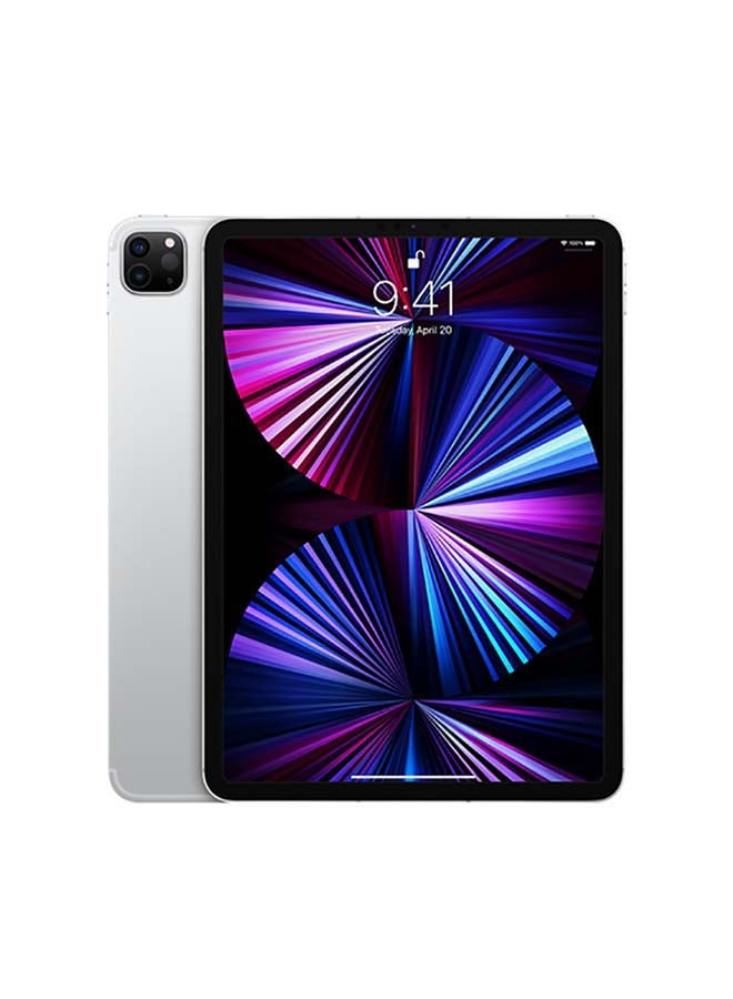 Apple iPad Pro 2021 (3rd Generation) 11-inch M1 Chip 2TB Wi-Fi 5G Silver with Facetime - Middle East Version 