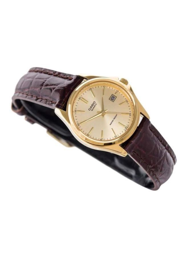 كاسيو ساعة يد إنتايسر بعقارب طراز LTP-1183Q-9A - مقاس 29 مم - لون بني للنساء - Image 4