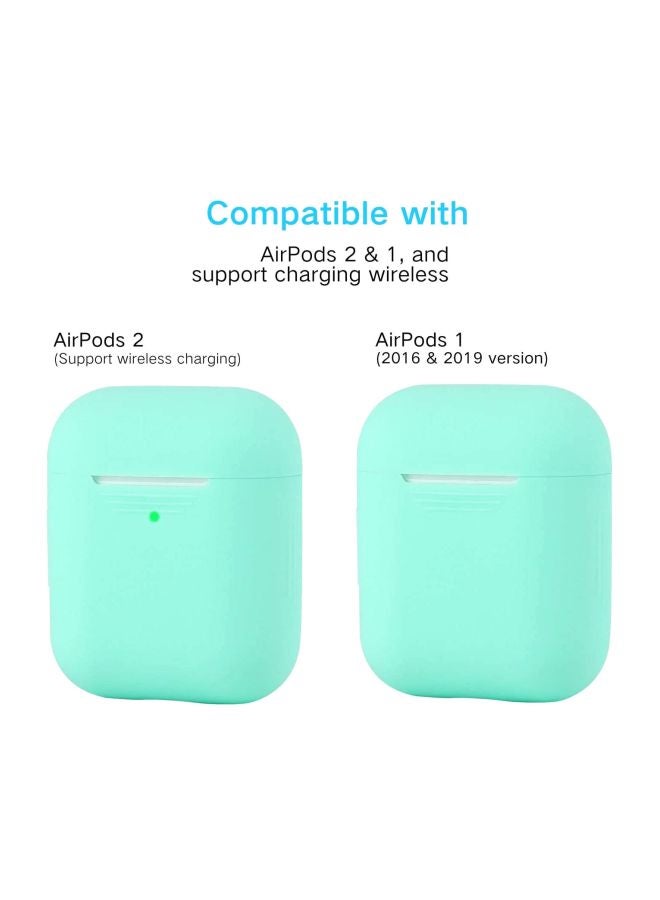 PROMATE Apple AirPods Case Cover, Slim-Fit Soft Silicone Full Protective Shockproof Cover with Wireless Charging Compatible, Anti-Slip and Scratch Resistance for Apple AirPods Green  - Image 4