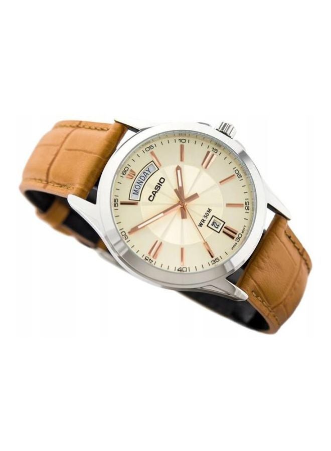 CASIO Men's Water Resistant Analog Watch MTP-1381L-9A - 40 mm - Brown - Image 5