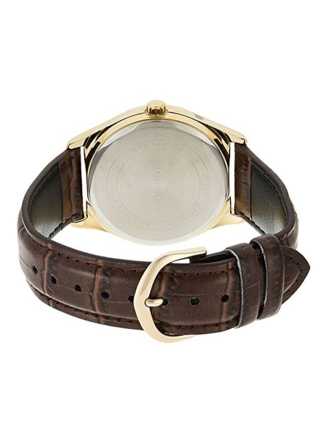 كاسيو ساعة يد بعقارب مقاومة للماء من إنتايسر طراز MTP-V006GL-7B - مقاس 45 مم - لون بني للرجال - Image 2