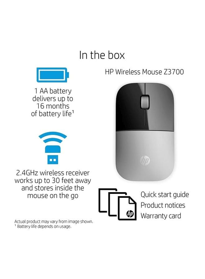 Z3700 Wireless Mouse Silver/Black