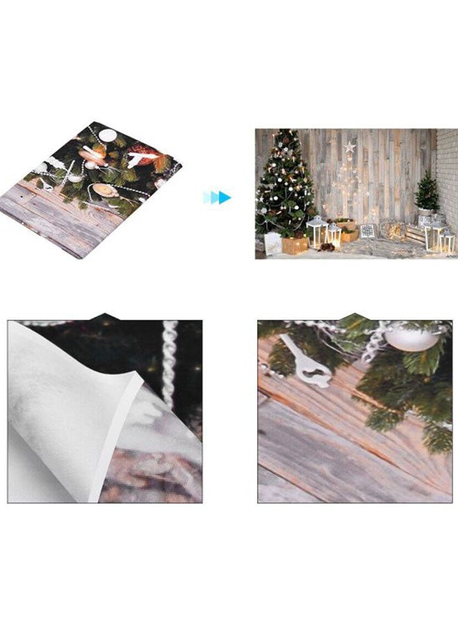 ANDOER Christmas Backdrop Deer Fireplace Gift Photography Background Green/White/Beige - Image 3