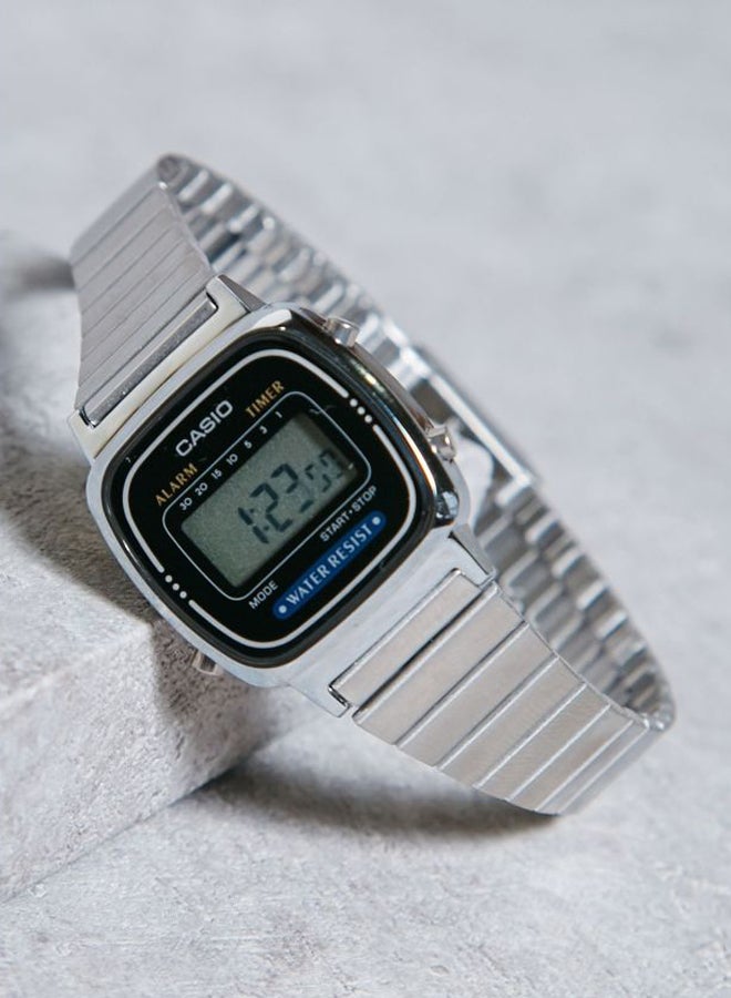 CASIO - Women's Formal Digital Watch LA670WA-1DF - 30 mm - Silver - Image 1