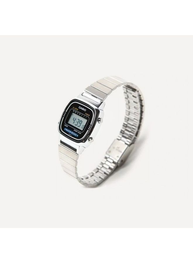 CASIO - Women's Formal Digital Watch LA670WA-1DF - 30 mm - Silver - Image 1