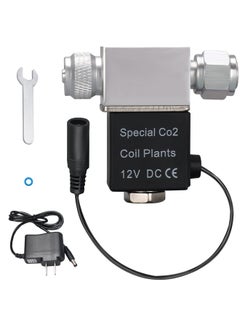 Solenoid Valve for Aquarium CO2 System Regulator Silver/Black