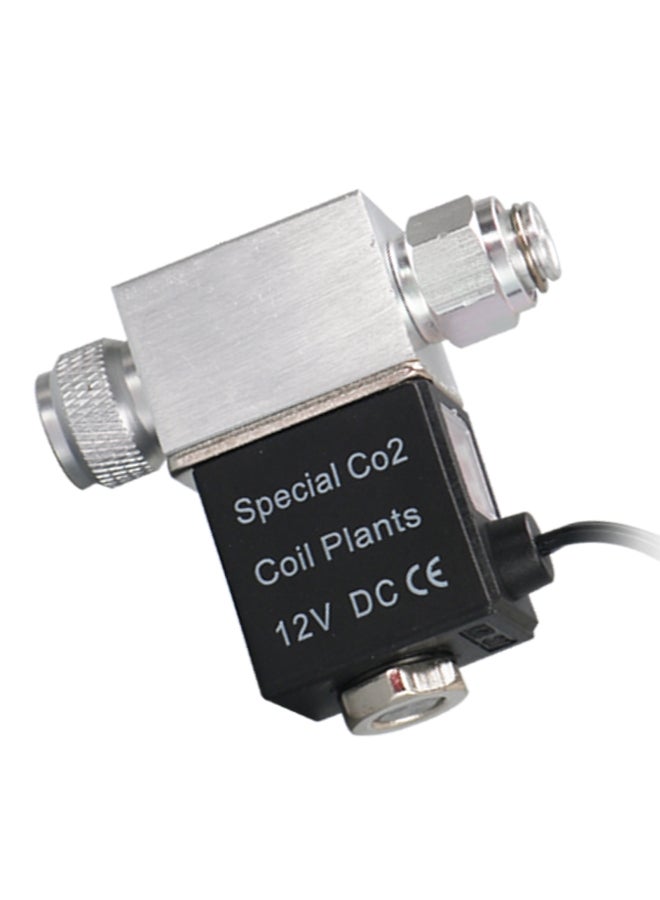 Generic - Solenoid Valve for Aquarium CO2 System Regulator Silver/Black - Image 1