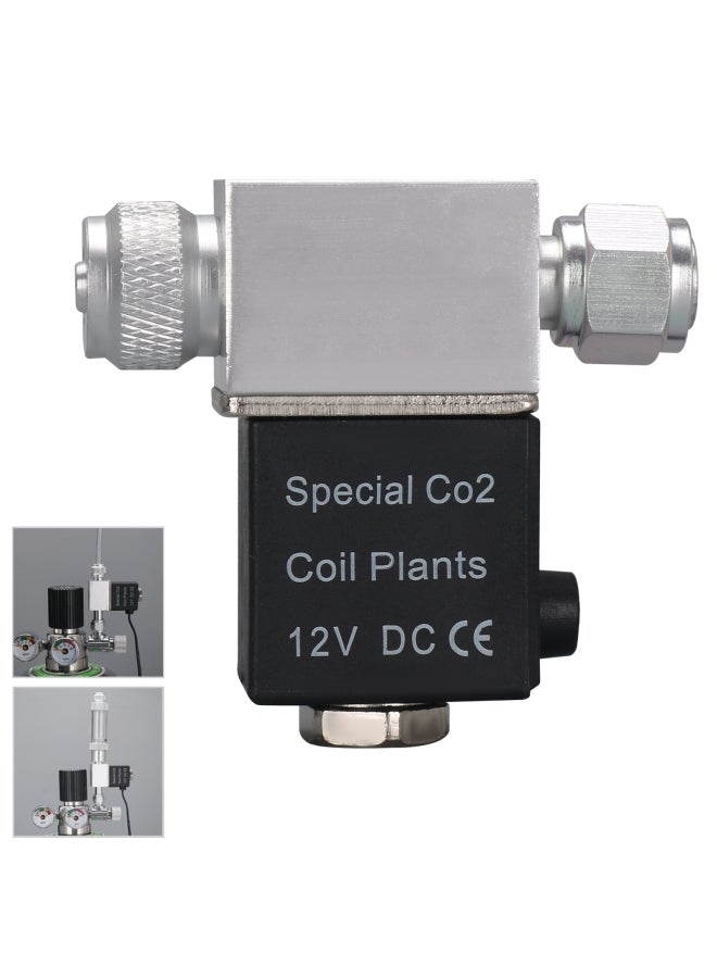 Generic - Solenoid Valve for Aquarium CO2 System Regulator Silver/Black - Image 1