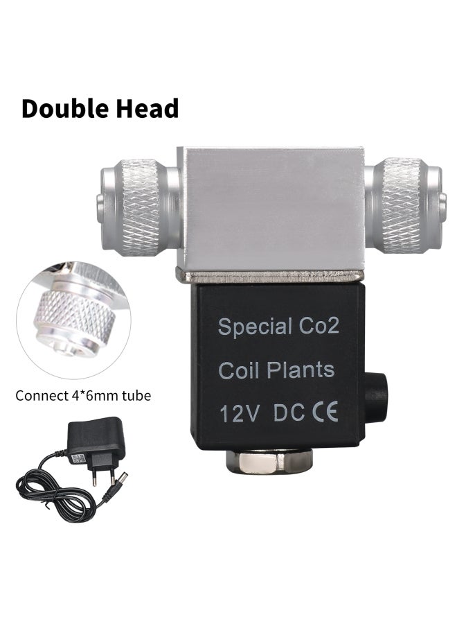 صمام لولبي لمنظم نظام ثاني أكسيد الكربون لحوض السمك أسود/ فضي - Image 2