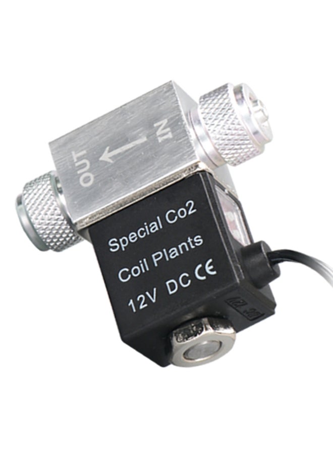 صمام لولبي لمنظم نظام ثاني أكسيد الكربون لحوض السمك أسود/ فضي - Image 3