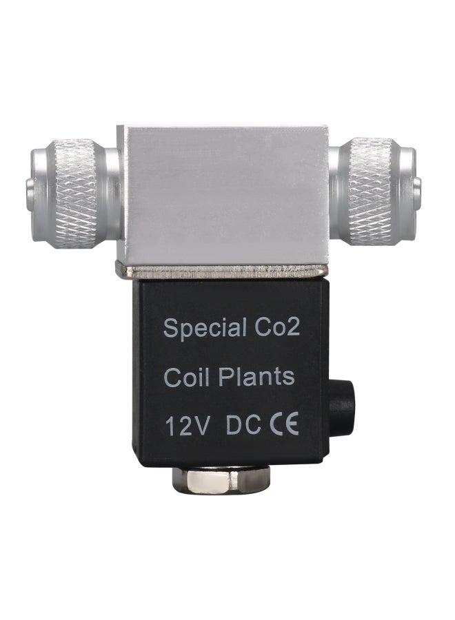 صمام لولبي لمنظم نظام ثاني أكسيد الكربون لحوض السمك أسود/ فضي - Image 4