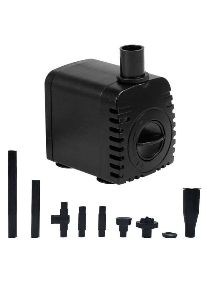 Generic Submersible Water Pump with 12 LED Light for Aquarium Black  - Image 1