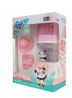 Canpol babies feeding bottle with soother and soother holder for girls gift set - v1619095645/N46858928A_2