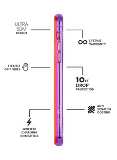 CASE-MATE Gianni Case For Apple iPhone 11 Pro Max Tough Neon Pink/Purple  - Image 3