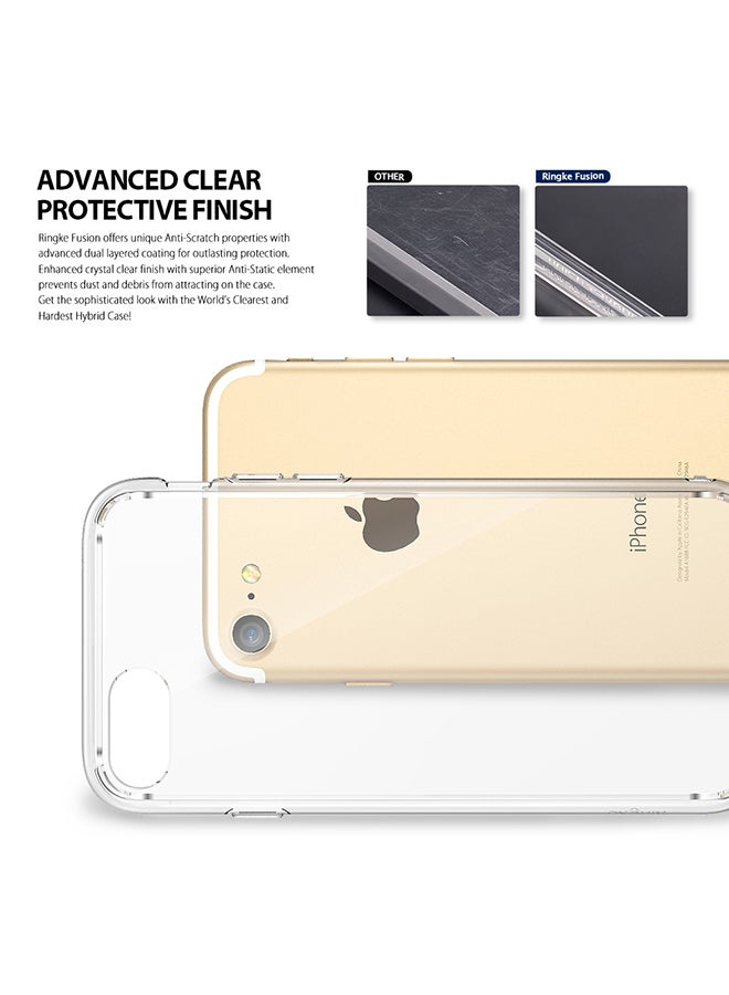 Ringke - Fusion Shock Absorption Transparent Tough Impact Alleviation Technology Raised Bezel Shield Cover For Apple iPhone SE 2020/iPhone 8/7 Clear - Image 1