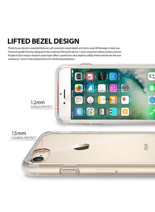 Ringke - Fusion Shock Absorption Transparent Tough Impact Alleviation Technology Raised Bezel Shield Cover For Apple iPhone SE 2020/iPhone 8/7 Clear - Image 1
