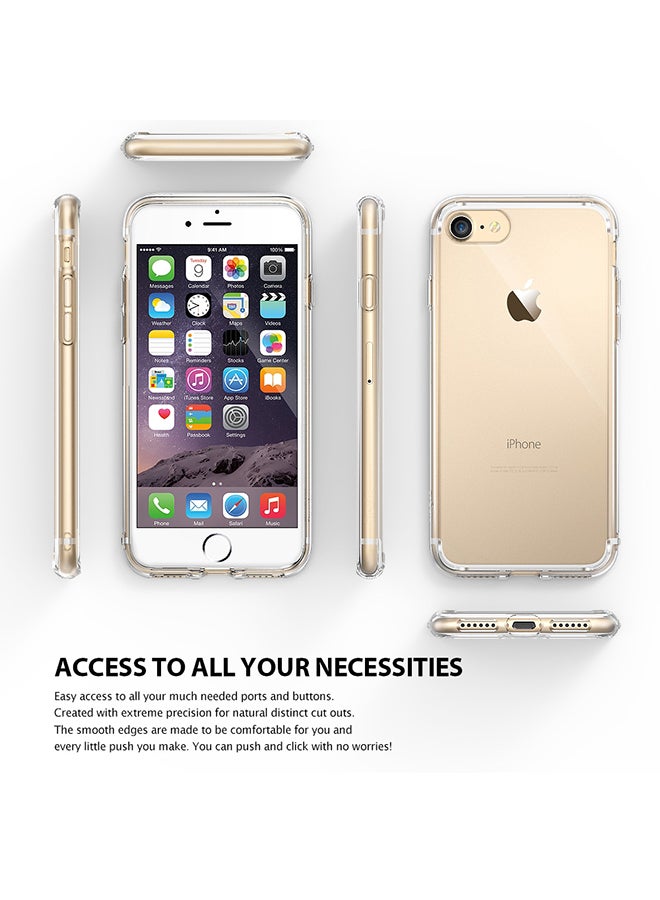 Ringke - Fusion Shock Absorption Transparent Tough Impact Alleviation Technology Raised Bezel Shield Cover For Apple iPhone SE 2020/iPhone 8/7 Clear - Image 1