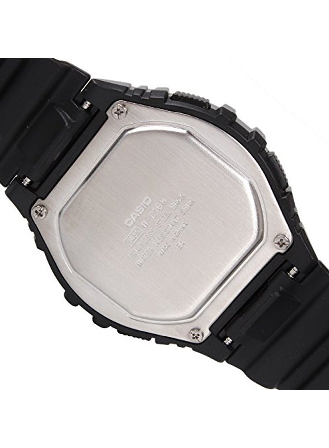 CASIO - Boys' Youth Water Resistant Digital Watch W-216H-1CVDF - 46 mm - Black - Image 1