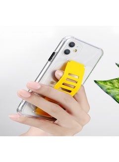 Protective Case Cover With Wristband Holder For Apple iPhone 11 White/Yellow - v1619097963/N45133957A_3