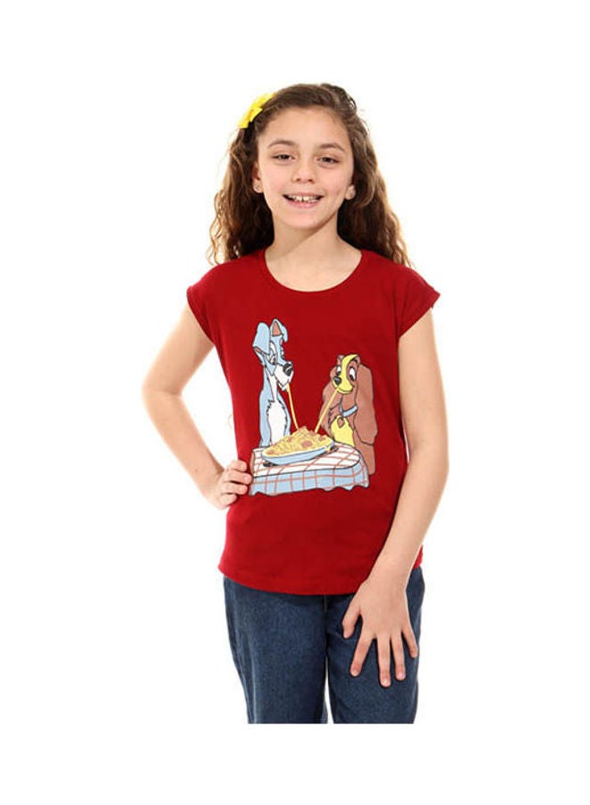 Andora - Lady And The Tramp T-Shirt Dark Red - Image 1