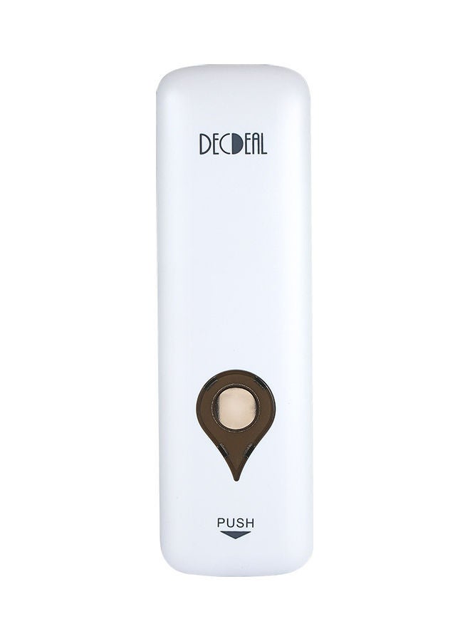 Decdeal Wall Mounted Manual Liquid Soap Dispenser White 22.80 x 7.80 x 8.50cm - Image 1